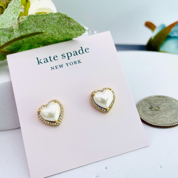 Kate Spade Gold Plated My Love Stud Earrings - Picture 3 of 6